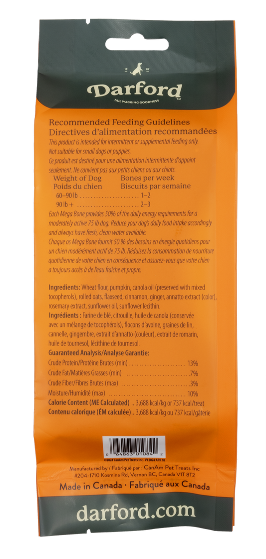 Mega Bones Pumpkin Dog Treat