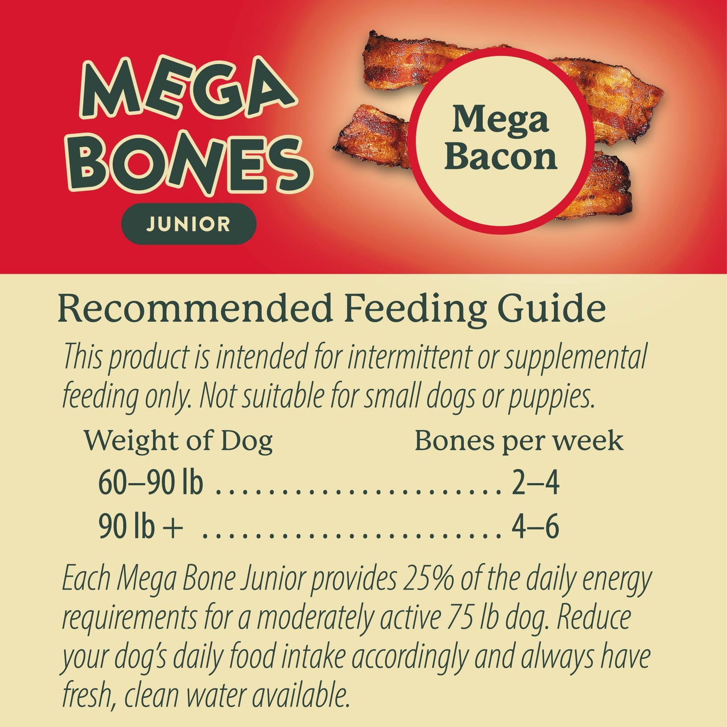 Mega Bones Bacon Flavor Dog Treat