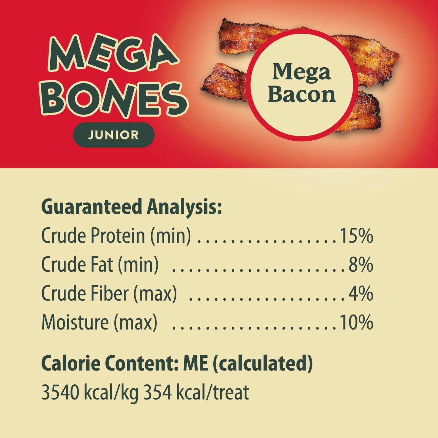 Mega Bones Bacon Flavor Dog Treat
