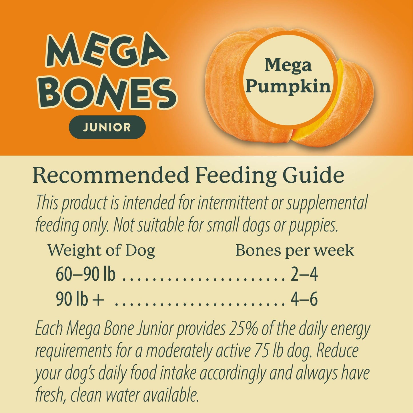 Mega Bones Pumpkin Dog Treat