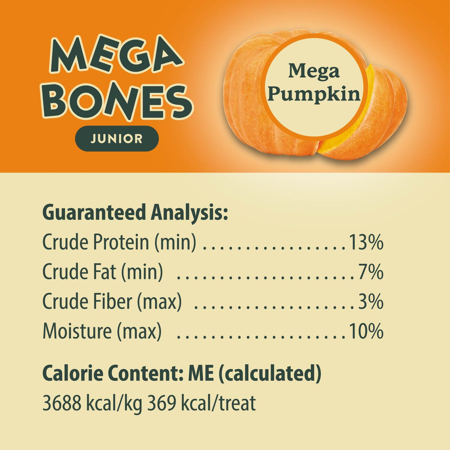 Mega Bones Pumpkin Dog Treat