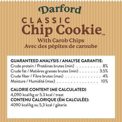 Classic Chip Cookie Dog Treats with Carob Chips