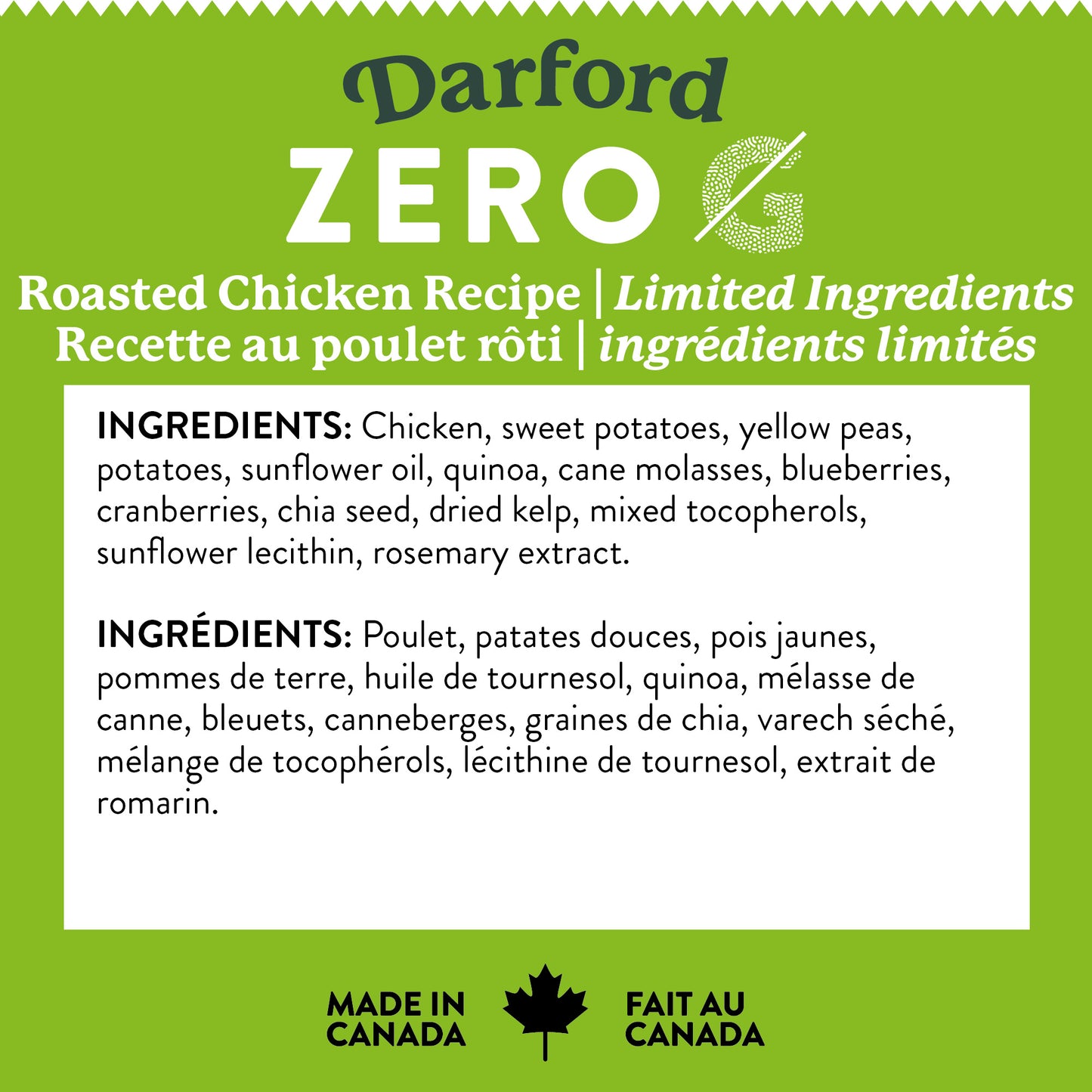 Zero/G Roasted Chicken Dog Treats