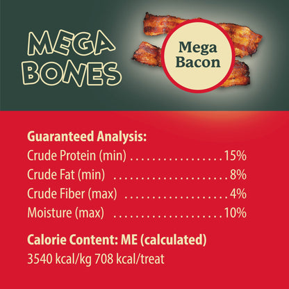 Mega Bones Bacon Flavor Dog Treat