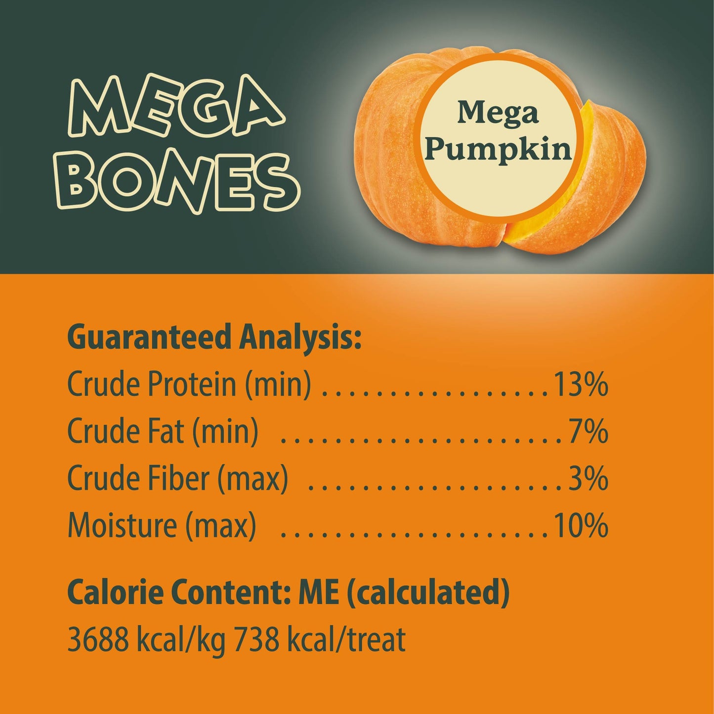 Mega Bones Pumpkin Dog Treat