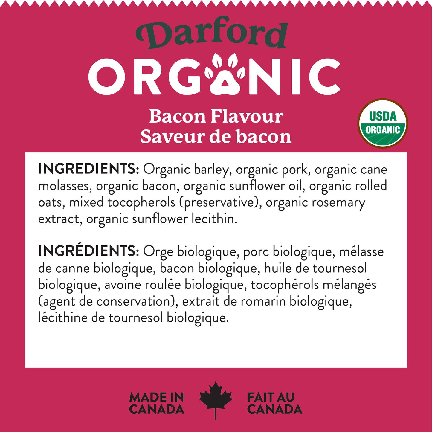 Organic Bacon Flavor Dog Treats