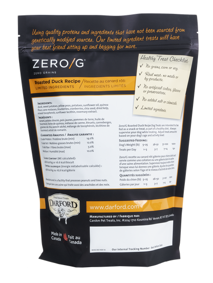 Zero/G Roasted Duck Dog Treats