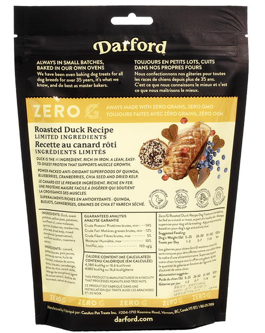 Zero/G Roasted Duck Dog Treats